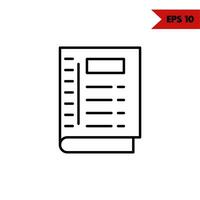 illustration of file line icon vector