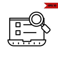 Illustration of electronic line icon vector