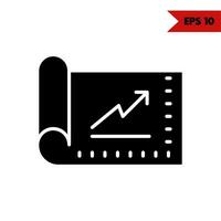 Illustration of statistics glyph icon vector