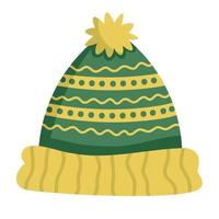 Set of doodle warm winter hat for decoration, design of cards, invitations vector