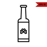 Illustration of drink line icon vector