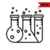 Illustration of science line icon vector