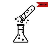 Illustration of science line icon vector