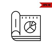 Illustration of file diagram line icon vector