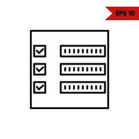 illustration of file line icon vector