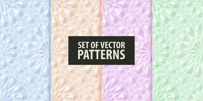 A set of extruded color patterns. Embossed paper vector