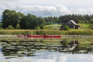 Latvian lake landscapes in summer photo