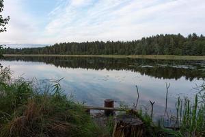 paisajes del lago letón en verano foto