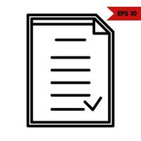 Illustration of file line icon vector