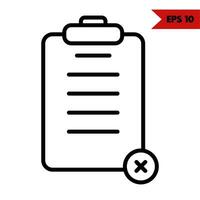 Illustration of file line icon vector