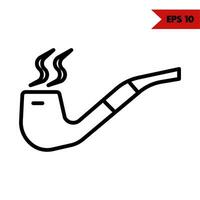 Illustration of cigarettes line icon vector