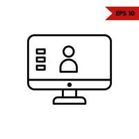 Illustration of electronic line icon vector