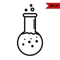 Illustration of science line icon vector