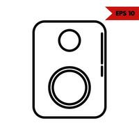 Illustration of on off button line icon vector