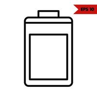 Illustration of battery line icon vector