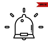 Illustration of bell line icon vector