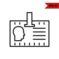 Illustration of card line icon vector