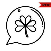 Illustration of chat line icon vector