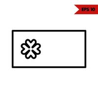 Illustration of card line icon vector