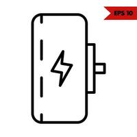 ilustración del icono de la línea de electricidad vector