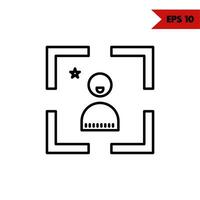 Illustration of people line icon vector