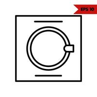 Illustration of on off button line icon vector