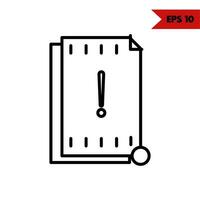 illustration of file line icon vector