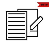 Illustration of file line icon vector