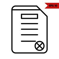 Illustration of file line icon vector