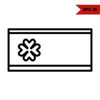 Illustration of flag line icon vector