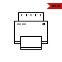 Illustration of file line icon vector