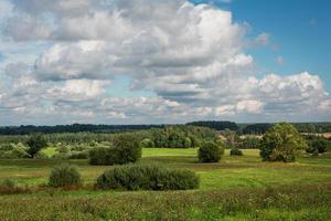 paisajes letones de verano con nubes foto