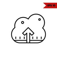 illustration of upload icon vector