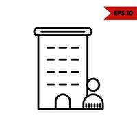 Illustration of build line icon vector