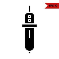 Illustration of lamp line icon vector