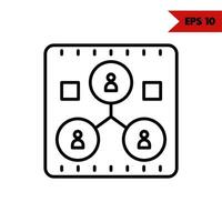 illustration of meeting board line icon vector