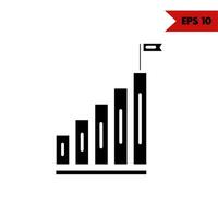 Illustration of statistics glyph icon vector