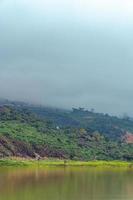 Natural landscape with lake and mountains, Selective Focus photo