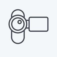 Icon Film Camera. related to Photography symbol. line style. simple design editable. simple illustration vector