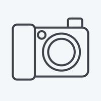 Icon Digital Camera. related to Photography symbol. line style. simple design editable. simple illustration vector