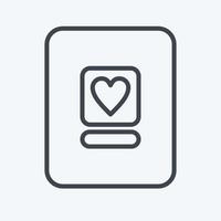 Icon Photo Album. related to Photography symbol. line style. simple design editable. simple illustration vector