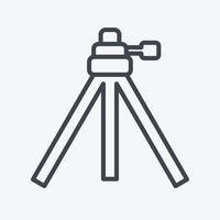 Icon tripod. related to Photography symbol. line style. simple design editable. simple illustration vector