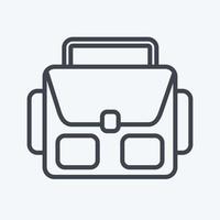 Icon Photograpy Bag. related to Photography symbol. line style. simple design editable. simple illustration vector