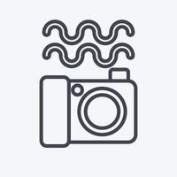 icono de la fotografía submarina. relacionado con el símbolo de la fotografía. estilo de línea diseño simple editable. ilustración sencilla vector