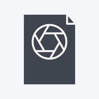 Icon Raw. related to Photography symbol. glyph style. simple design editable. simple illustration vector