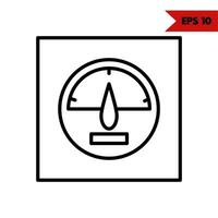 Illustration of amperemeter line icon vector