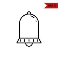 Illustration of bell line icon vector