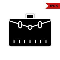 Illustration of suitcase glyph icon vector