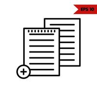 illustration of file line icon vector