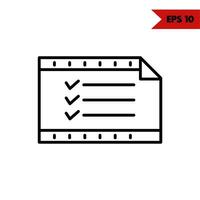 illustration of file line icon vector